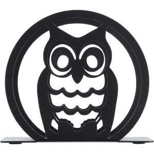 Zwarte uil metalen servetstandaard - Vintage papieren servethouder - Kerstdecoratie en woondecoratie