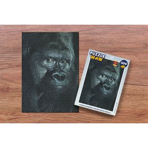 Puzzel Close up portret van een grote Gorilla - Legpuzzel - Puzzel 500 stukjes