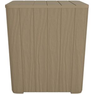 vidaXL Tuintafel - Tuintafels - Buitentafel - Tafel - Tuintafel met afneembaar deksel polypropeen lichtbruin