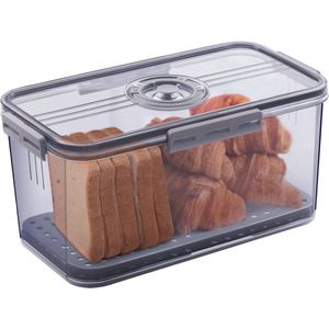 Luchtdichte brooddoos met tijdregistratie en afvoerbak - Ideaal voor vers brood en snacks