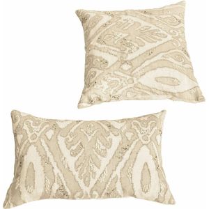 LOBERON Kussenhoezen Armidale Wit/Beige - 2-delige Set - Linnen