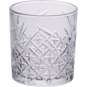 Alpina Vintage drinkglas - Kruispatroon - 300 ml - Retro charme - Vaatwasserbestendig