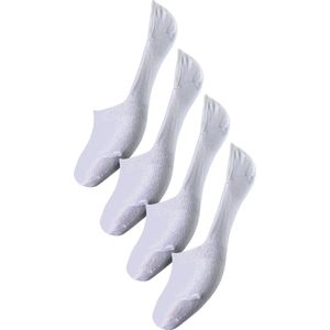 Pieces 4-paar invisible footies sneaker sokken - 38 - Wit.