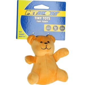 Petsport - Honden & Katten Speelgoed - Knuffel - Tiny Teddy - 10cm - Bruin
