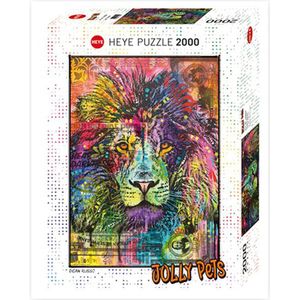 Puzzel Lion's Heart (2000 stukjes) - Kleurrijke puzzel van Dean Russo