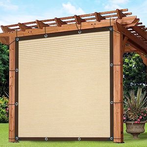 Rechthoekig schaduwnet - zonwering voor tuin en broeikas - beige - ademend