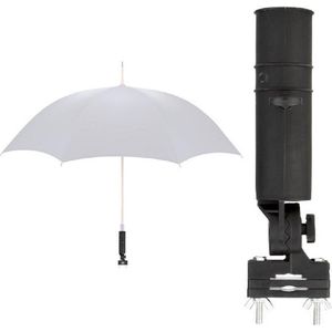 Universele parasolhouder voor rolstoel/rollator/kinderwagen/houder parapluhouder/parasolhouder/parapluhouder, zwart