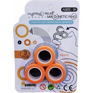 Dappermann | Fidget Toys - Spinner voor TikTok - Magneet Vinger Spinner - Magnetische ringen - Finger Spinner - Fidget Magnet Spinner - Fidget Toys - Anti Stress Magnetic Ring