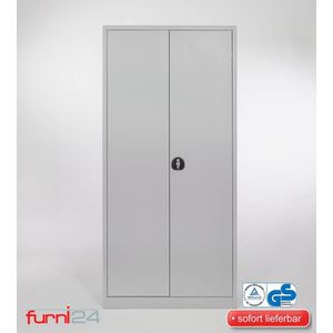 Furni24 Archiefkast staal 80 x 180 cm grijs