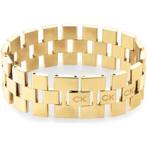 Calvin Klein CJ35000244 Dames Armband - Schakelarmband - Sieraad - Staal - Goudkleurig - 24 mm breed