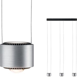 Aldan hanglamp dim LED 3x6W zwart/alu geborsteld 230V aluminium