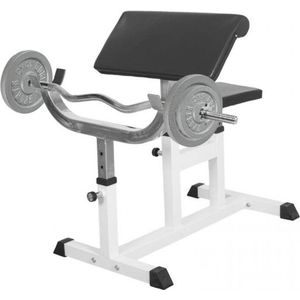 Gorilla Sports Biceps Curlbank met 40 kg Halterset Gietijzer