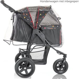 Regenhoes voor TOGfit Pet Roadster - Hondenbuggy Regenhoes met Opening aan de Achterkant, Ventilatiegaten en Kijkvenster - Ideaal voor de TOGfit Hondenwagen - Transparant