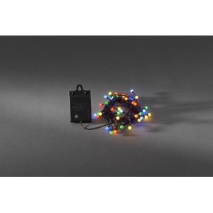 Konstsmide - LED snoer cherry op batt timer 40x - multicolor