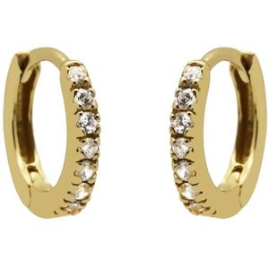 Karma Oorringen strass goud Crystal