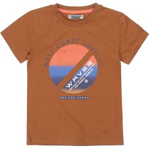 DJ Dutchjeans jongens t-shirt West Coast Surfing Caramel Brown