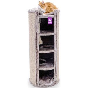 Petrebels Superdome 120 - Krabton voor katten - Cappuccino - XL krabton - maine coon - 49 x 49 x 120 cm