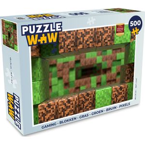 Puzzel Gaming - Blokken - Gamen - Kinderen - Legpuzzel - Puzzel 500 stukjes