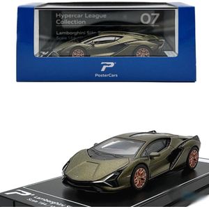 Lamborghini Sián FKP 37 #07 Hypercar League Collection (Groen) (7 cm) 1/64 PosterCars