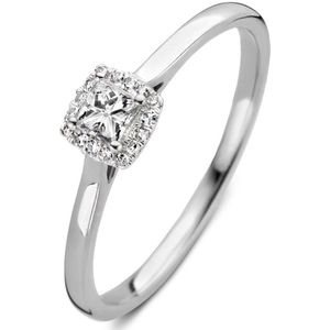 Ring witgoud briljant 0.24 crt.