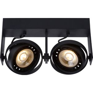 Lucide GRIFFON - Plafondspot - LED Dim to warm - GU10 (ES111) - 2x12W 2200K/3000K - Zwart