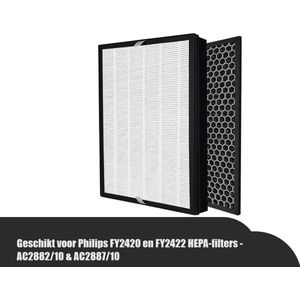 Filter set geschikt voor Philips FY2420 en FY2422 - AC2882/10 & AC2887/10 - luchtreinigerfilter