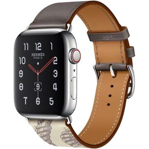 Apple watch leren bandje van By Qubix - Bruin - Geschikt voor alle 38 en 40mm Apple watches  - Van hoge kwaliteit!