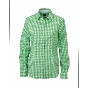 James and Nicholson Dames/dames geruit overhemd (Groen/Wit)