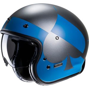 Hjc V31 Kuz Blauw Grijs MC2SF Jethelm - Maat L - Helm