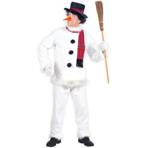 Widmann - Sneeuwman & Sneeuw Kostuum - Eskimo Pluche Winter Wonderland XL Kostuum Man - Wit / Beige - Small - Kerst - Verkleedkleding