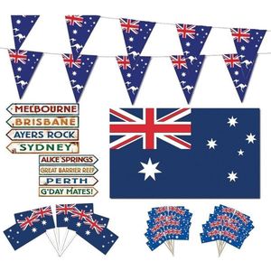 Feestartikelen Australie thema versiering - XL pakket - Australische feestversiering