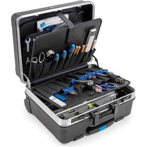 120.04/P Pockets Gereedschapskoffer - 51,5 x 44,5 x 26 cm - Zwart - Stevige & Ruime Opbergkoffer