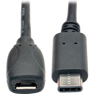 Tripp Lite U040-06N-MIC-F USB-kabel 0,15 m USB 2.0 USB C Micro-USB B Zwart