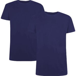 Comfortabel & Zijdezacht Bamboo Basics Ruben - Bamboe T-shirts (Multipack 2 stuks) Heren Ronde Hals - Korte Mouwen - Navy - S