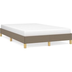 vidaXL - Bedframe - zonder - matras - 120x190 - cm - stof - taupe