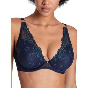 Aubade Velvet Memories - Voorgevormde bh - Maat 80C - Blauw - RBN81
