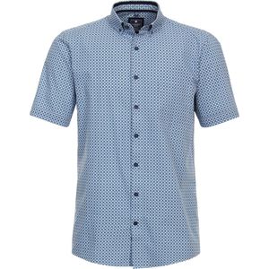 Redmond - overhemd - heren - Regular Fit - korte mouw - print blauw - maat L