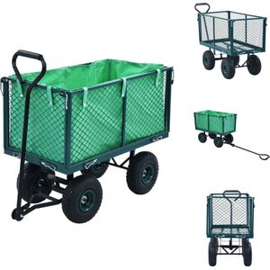 vidaXL Tuintrolley Met Stalen Constructie - 86 x 46.5 x 97 cm - 350 kg Laadvermogen - Steekwagen