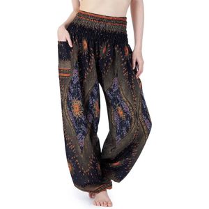 Harembroek - Yoga broek - Zomerbroek - dames en heren- M; maat 38, 40 en 42 - Eye zwart