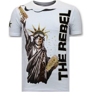 Exclusieve Heren T-shirt - The Rebel - Wit