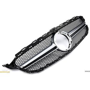 Grill Sport grille past voor Mercedes W205 FACELIFT 360° zwart / chroom