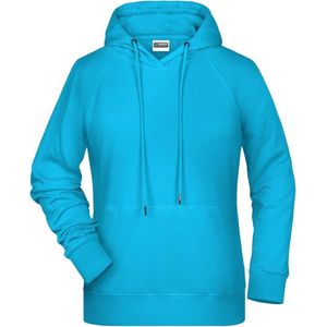 James and Nicholson Dames/dames Raglan Sleeved Hoodie (Turquoise)