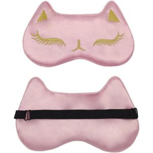 Slaapmasker voor een diepe nachtrust - Verstelbaar oogmasker in zacht satijn (roze)
