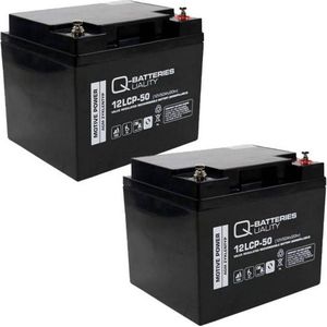 Quality Batteries Vervangingsaccu Voor Invacare Leo Scooter 24V 2 X 12V 50Ah