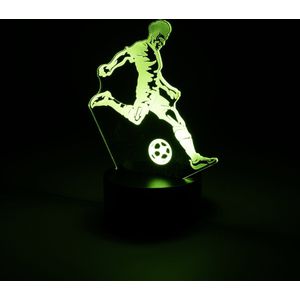 LEDyourLight 3D LED Lamp Voetballer - 7 Kleuren Nachtlicht