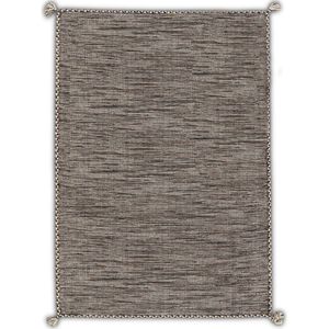 OSTA Medina – Vloerkleed – Tapijt – geweven – wol – eco – duurzaam - modern - boho - Beige/Zwart - 135x200
