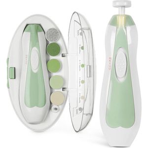 Elektrische nagelknipper voor baby's en volwassenen met LED-verlichting en slijpkoppen