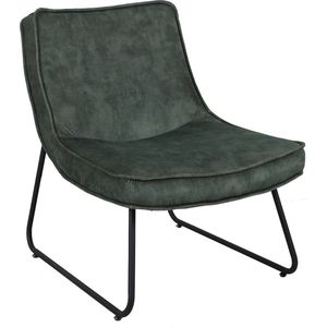 Bolt Edge Relaxstoel Velvet - Groene Fauteuil - Met armleuning - Voor Woonkamer