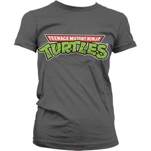 Teenage Mutant Ninja Turtles Dames Tshirt -XXL- TMNT Classic Logo Grijs
