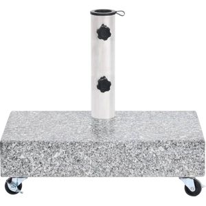 vidaXL Parasolvoet Graniet 25kg met Wieltjes Parasolvoet - Parasolbasis - Granieten Voet - Tuinset - Tuinaccessoires